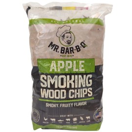 Mr. Bar-B-Q 1.6 lb Apple Smoking Wood Chips for BBQ Grills Smokers and Outdoor Cooking
