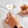 3 Pieces Transparent Protractors and 1 Piece Triangle Ruler, Plastic