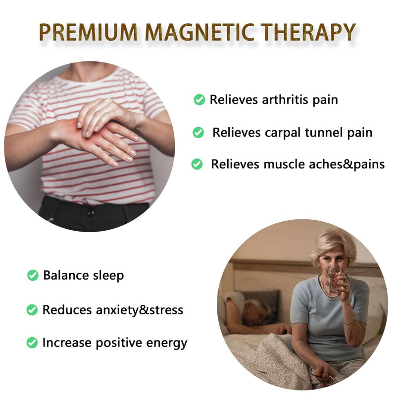 Wollet Jewelry 3 Color Magnetic Copper Ring for Arthritis Men,