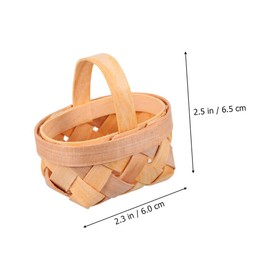 Tofficu 16pcs Woven Basket Small Woven Basket Tiny Candy Basket Flower Mini Picnic Mini Small Picnic Basket Mini Wicker Baskets Mini Country Basket Miniature Wood Baby Rattan