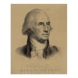 HISTORIX Vintage 1827 George Washington Portrait Photo Painted by Rembrandt Peale - 24x30 Inch Restored Painting of George Washington Poster