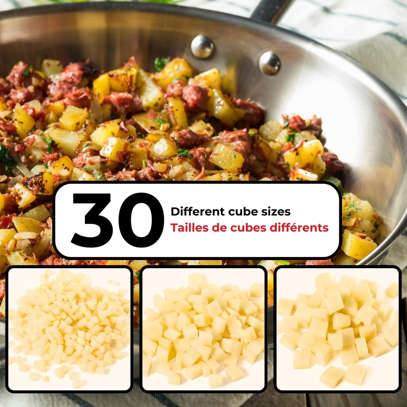 Starfrit Cubing Pro Mandoline Slicer, Dicer - 4 Blades &