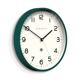 NEWGATE® Number Three Echo Wall Clock - Analog Wall Clock - Modern Clock - Kitchen Wall Clocks - Round Wall Clock - Easy to Read - British Design - 14 Inch Clock (Eden Green)