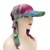 ZLYC Women's Chemo Headwear Brim Visor Hat Beanie Hat, Batik,
