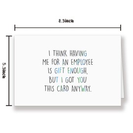 Longkado Funny Boss Birthday Card, Humor Joking Boss’s Day Card for Your Leader, Having Me for Your Employee
