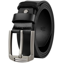 GSG SINCE 1998 Belt for Men 38 mm Leather Belt for Jeans & Leisure Jeans Belt with Gift Box M22068, 2-black