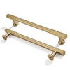 ZAUYX 2-Pack 6 Inch Hole Center Brushed Brass Cabinet Pulls