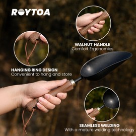 Gardening Tools Mini Gardening Shovels Stainless Steel. Garden Shovels with Ergonomic Walnut Handle for Transport,Planting,Digging Tools.Gardening Gifts for Women/Men