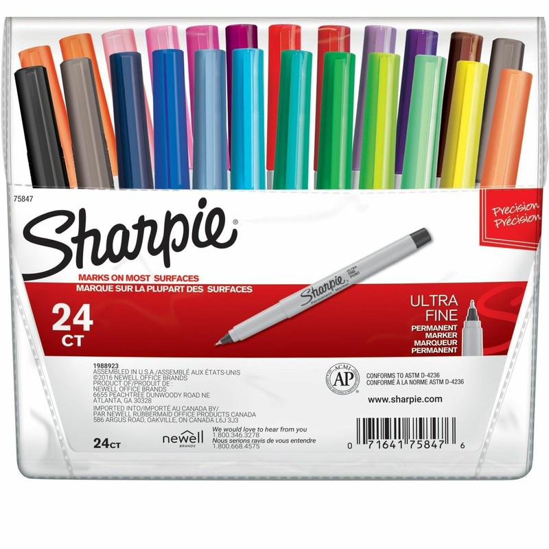 Sharpie, SAN75847, Ultra Fine Point Permanent Marker, 24 / Set