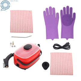 happy19star Steam Mop & Cleaner 2500W for Hardwood Floors & Auto Detailing Accessories Red