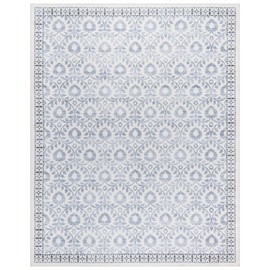 Gertmenian Indoor Boho Area Rug - 5x7 Standard, Non Slip, Super Strong, Ideal for High Traffic Areas in Bedroom, Living Room, Kitchen - Esme, Blue, 24560