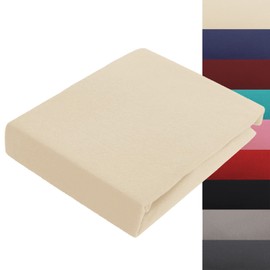 Fitted Sheet 140 x 200 - 160 x 200 cm Thermal Fleece Winter Fleece Bed Sheet Soft Cosy Microfibre Teddy Fleece Colour Beige