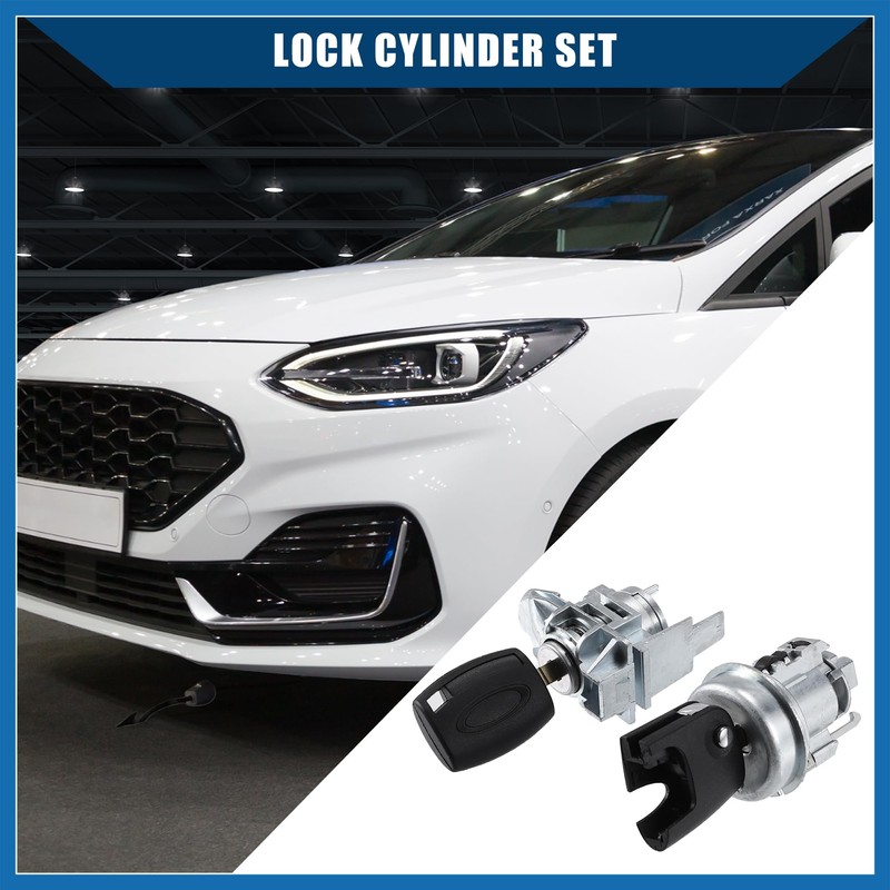 A ABSOPRO Ignition Lock Cylinder with Keys for Ford Fiesta