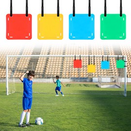 4PCS Football Goal Target, Top Bins Football Targets with Adjustable Strap, Footballs Training Equipment for Enhance Agility Speed, Improving Accuracy Ideal, Lacrosse, Hockey, Baseball, Soccer