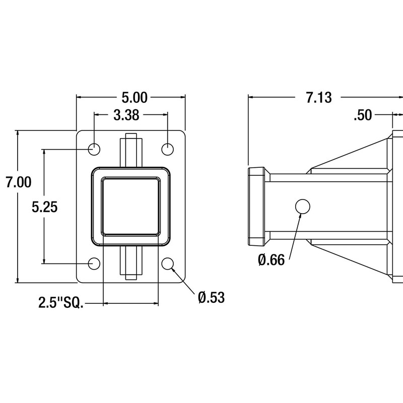 Buyers Products, Bolt-On Receiver Tube for 2-1/2in. Receivers, Model# 1804250