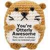 BDBFPAN Emotional Support Cuddly Toy, Cute Otter with Positive Message,