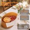 Bread Basket with Warming Stone with Cotton Cloths - Terracotta