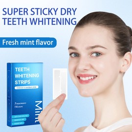 Teeth Whitening Strips - Peroxide-Free, Non-allergenic - Suitable for Sensitive People - Gentle and Effective - 14 Strips (7-Day Treatment)