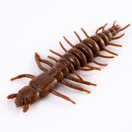 Dr.Fish 20 Pack Hellgrammite Plastic Soft Worm Lure Bait 2" Soft Plastic Fishing Lures Grub Crappie Panfish Bluegill Trout Walleye Durable Artificial Fishing Lure for Bass Fishing Brown