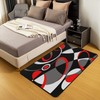 jejeloiu Geometric Strip Lines Area Rug, Geometry Accent Rug for
