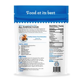 Quay Naturals Organic Gluten Free All Purpose Baking Flour - 2 lbs, No Grit, 1:1 Wheat Substitution, Dairy Free, Non-GMO, Kosher, Made in USA