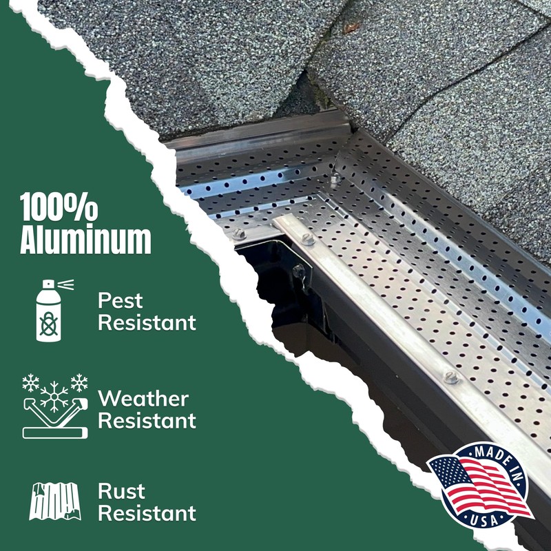 A-M Gutter Guard – Premium Heavy-Duty Lifetime Quality Aluminum -