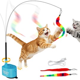 Interactive Cat Toys For Indoor Cats, 360° Flying Automatic Cat Toy, Blue