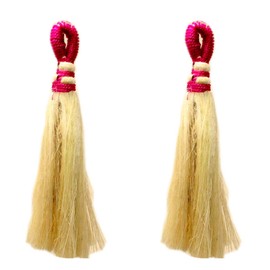 Yogic Mantra Kusha Grass Broom (Set of 2 Jhadu - Big Size 7 Inch Approx) Handmade Natural Grass Jhadu for Hindu Puja Holy Prayers Pooja Ceremony