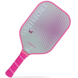 Tropheos Athena 16 Carbon Fiber Pickleball Paddle | Wide Sweet Spot | Amplifies Spin & Control | USAPA Approved | Best Pickleball Paddles 2024 | Control Pink - 16mm