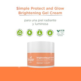 Simple Protect and Glow Brightening Gel Face Cream Hidratante Facial 50 ml