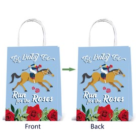 ANYMONYPF 16 Pcs Kentucky Horse Derby Party Gift Bags Kentucky Party Decorations Horse Racing Snacks Candy Bags Run for the Roses Theme Party Supplies
