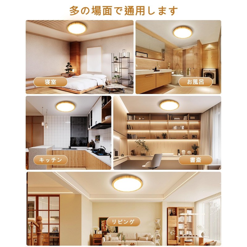 Coizabera LED Ceiling Light, 96-129 sq ft (6-8 tatami mats),