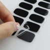 JMEOWIO Gel Nail Stickers Carbon Black Semi Cured Gel Nail