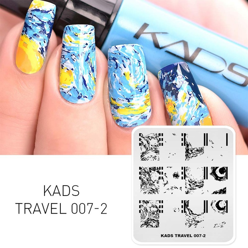 KADS Nail Stamping Plate Starry Night Nail Art Stamp Template