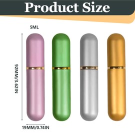 BCHKO 4 Stück Riechstifte Für Ätherische Öle, Wick, Ätherisches Öl Tuben, Aromatherapie Flasche, Nasal Inhalatoren, Parfüm Rohr Mit 4 Baumwoll-Dochte (Schwarz/Silber/Gold/grau)