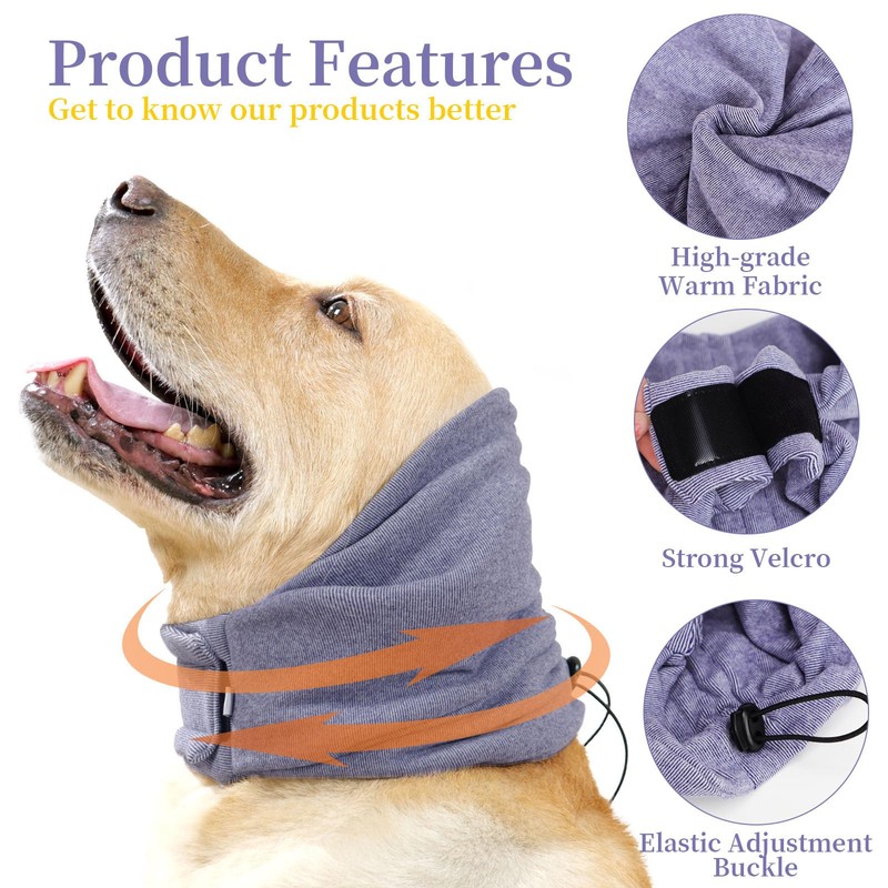 High-Elastic Polyester Dog Snood Ear Protectors, Comfortable and Breathable, Warm