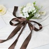 Rilisili Rilisili Brown Satin Ribbon 1-1/2 Inch 50 Yards Double