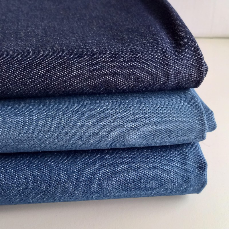 Dark Indigo Blue Woven 12oz Denim Fabric – Cotton Blend