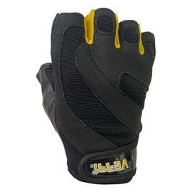 Verri | Guantes para Entrenar para Seguridad y protección de Manos y muñeca en Entrenamiento en Gimnasio o Gym, Rutina con Pesas, Negro, GD