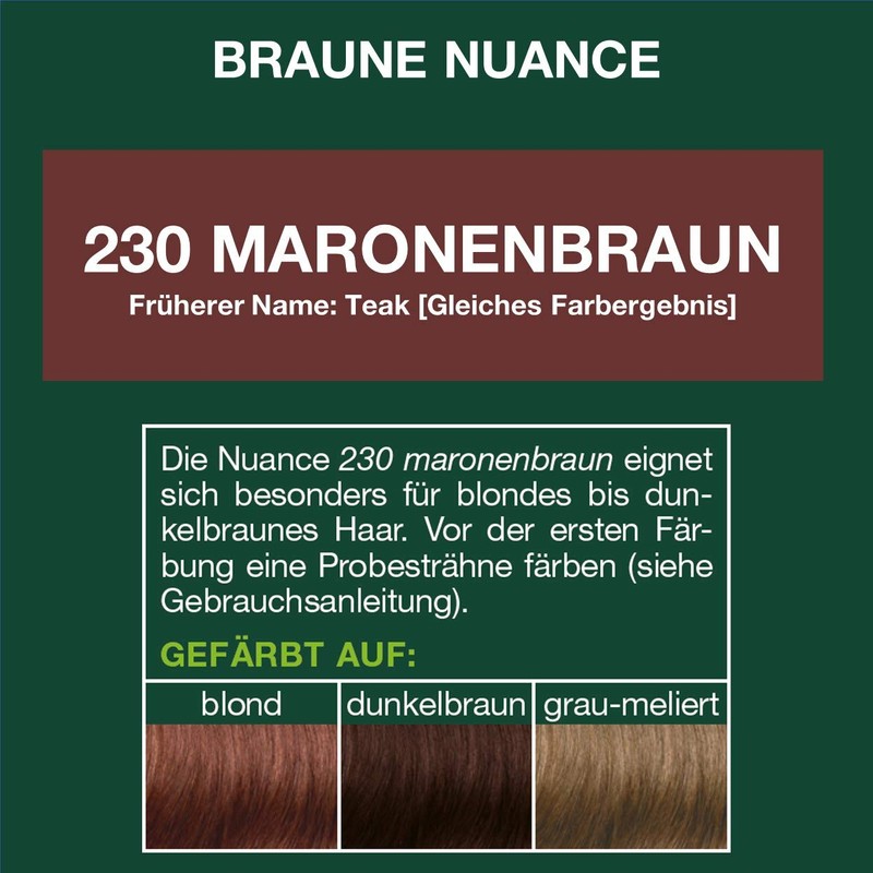 Logona Herbal Hair Color Cream, 230 Chestnut Brown, 150 ml