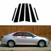RONTCOS 6pcs Gloss Black Pillar Post Door Window Trim Cover