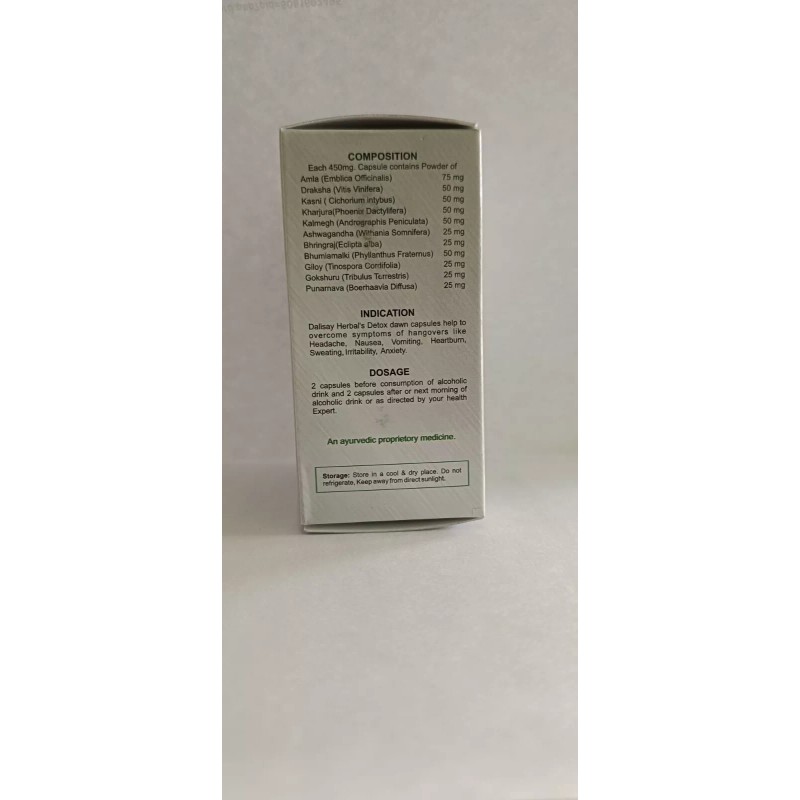 Dalisay Herbals Hangover Relief Hangover Cure Detox Dawn 20 Capsules