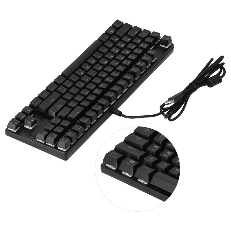 MAGIC REFINER Gaming Keyboard 87 Keys Portable Durable RGB Backlit