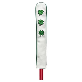 Golf Alignment Stick Cover for Tour Sticks 2-4 Grips Multi-functional Clover Pattern 2 Colors (Stick Cover, White)