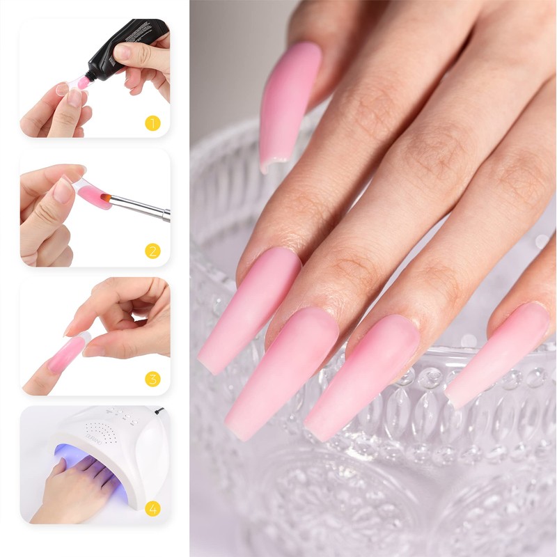 BURANO Poly Extension Gel Nail Kit, 6 Colours Nail Poly