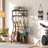 HOOBRO Adjustable Guitar Stand with Double-Layer Storage, Multi-Guitar Rack for