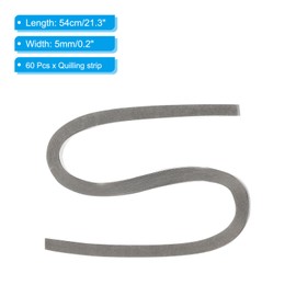 PATIKIL 60pcs Metallic Quilling Strips Paper 5mm(3/16") x 54cm Origami Paper Quilling Kits for Adults Beginner Art DIY Craft Christmas, Light Grey