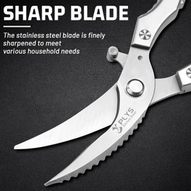 Kitchen Scissors for Chicken Poultry Shears: Heavy Duty Scissors Silver