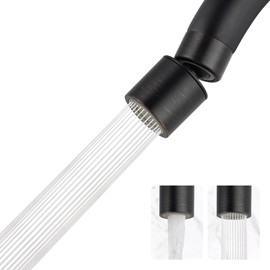 Hibbent Faucet Aerator, Kitchen Sink Faucet Aerator, 2 Water Flow 360-degree Swivel Faucet Extender, 55/64 Inch Female Thread, Splash-Proof, Water Saving- Oil Rubbed Bronze