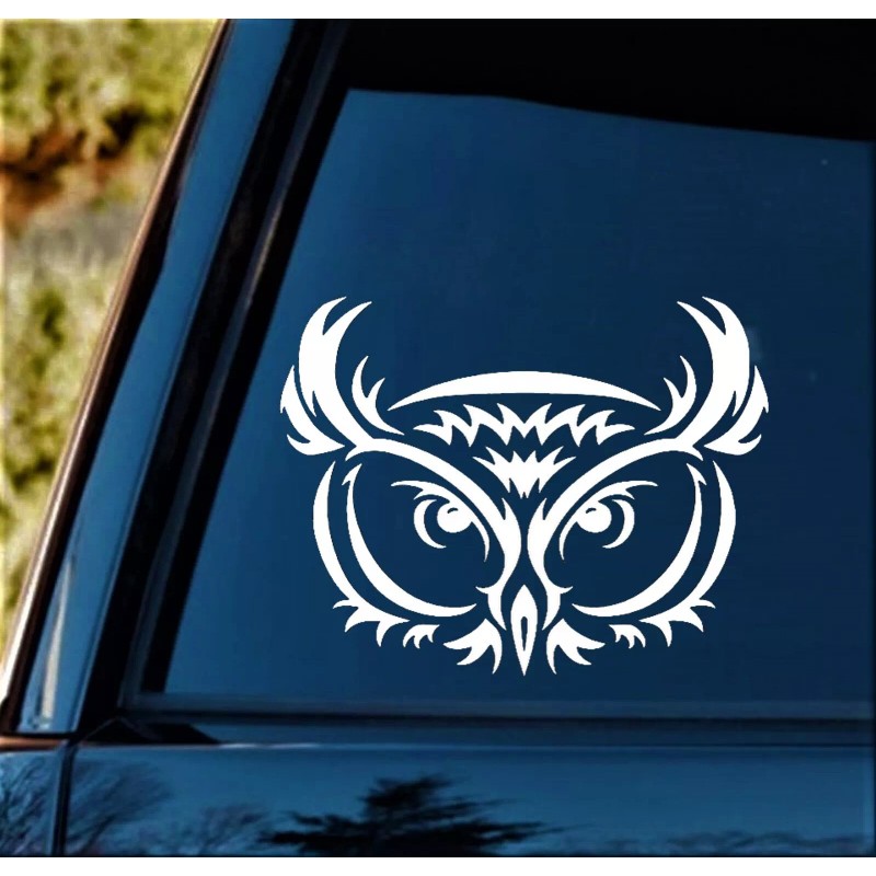 Bluegrass Decals Tribal Barn Owl Head Decal Sticker for Car